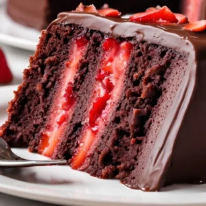 Strawberry Filling Chocolate Cake