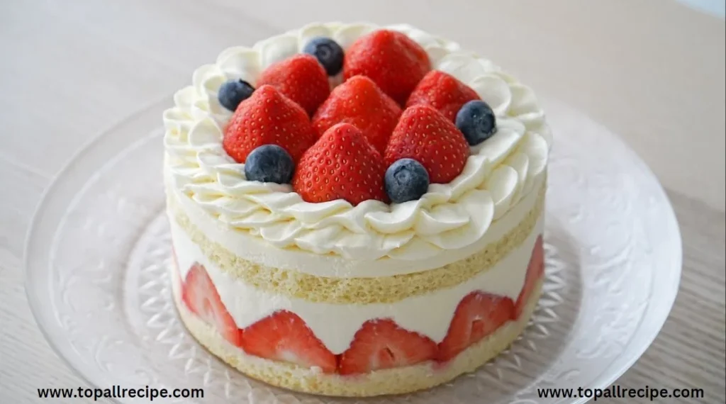 White Chocolate and Strawberry Cake