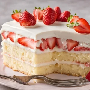 Vanilla Cake with Strawberry