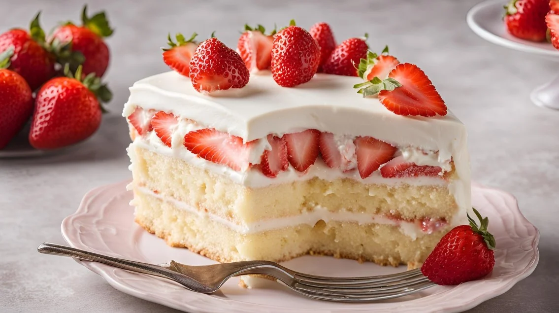 Vanilla Cake with Strawberry