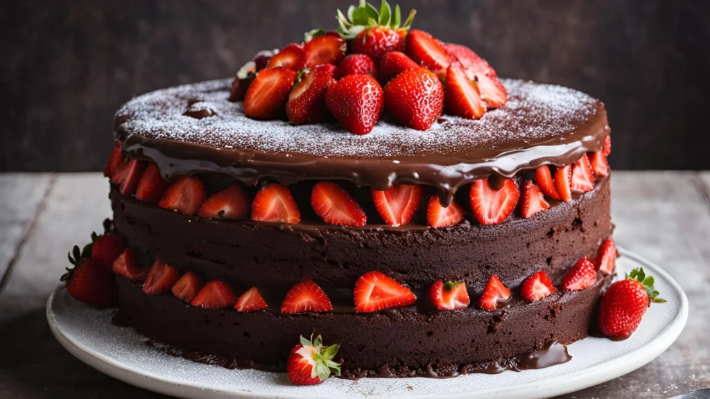 Chocolate and Strawberry Cake