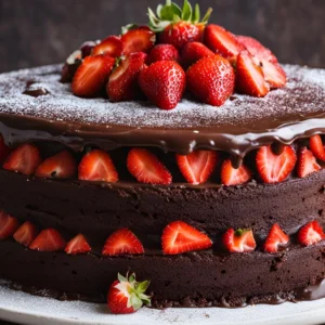 Chocolate and Strawberry Cake