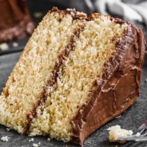 Vanilla Cake with Chocolate Frosting Recipe