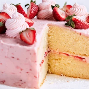 Vanilla And Strawberry Cake Recipe