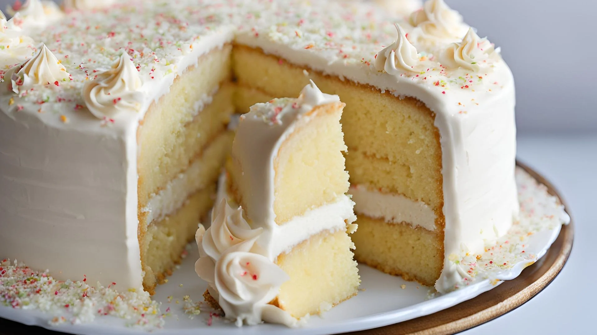 Vanilla Cake With Filling Recipe