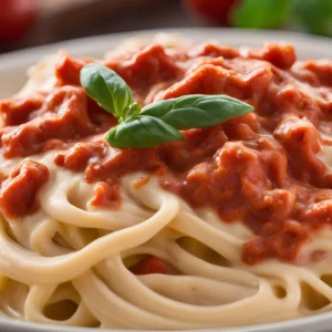 Alfredo Sauce Mixed With Tomato Sauce