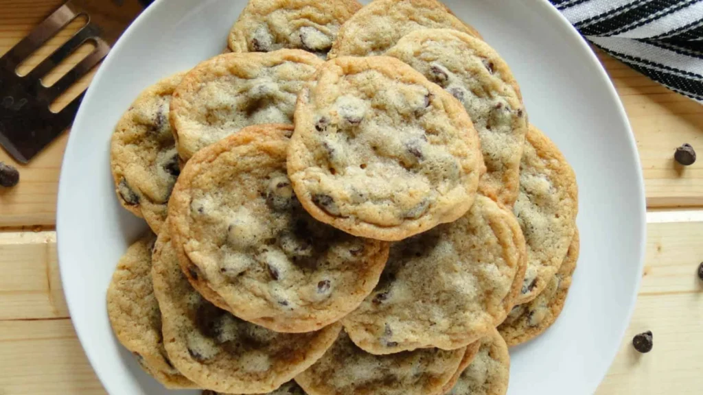 Flat Chocolate Chip Cookies