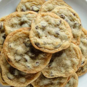 Flat Chocolate Chip Cookies