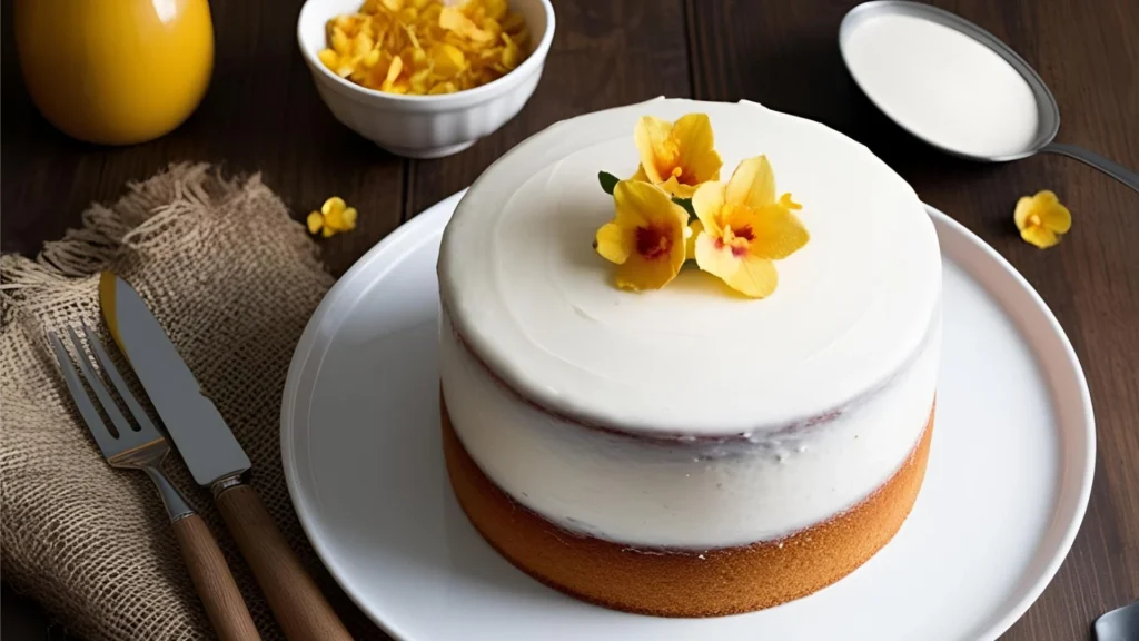 Naked Vanilla Cake